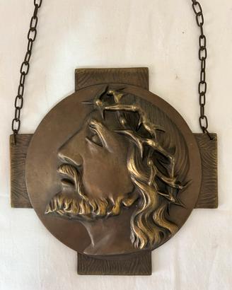 Placca Gesu in bronzo