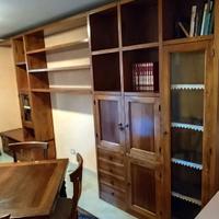 Parete attrezzata pregiatissima in legno massello