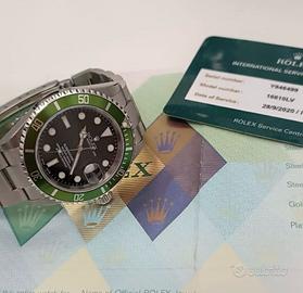 Rolex Submariner ghiera verde fat four seriale Y