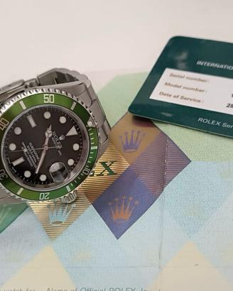 Rolex Submariner ghiera verde fat four seriale Y