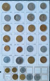 31 Monete Tunisia-1946-2008) incl. 5 Franchi e FAO