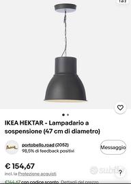 Lampadario ikea hektar industrial