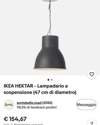 Lampadario ikea hektar industrial