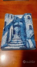 Bassorilievo in terracotta patinata 