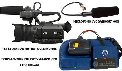 vendotelecamera 4k jvc GY-HM200e compresa di micro