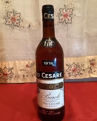 Barolo PIO CESARE 1974 con dedica autografa dei pr