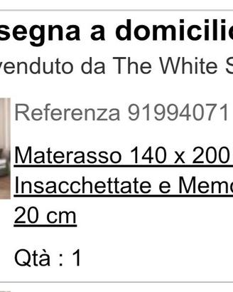 Materasso 140x200 molle insacchettate e memory