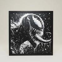 Quadro 3D stile simbionte nero – decorazione fumet