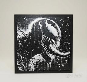 Quadro 3D stile simbionte nero – decorazione fumet