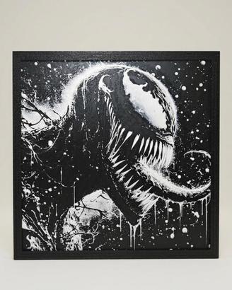 Quadro 3D stile simbionte nero – decorazione fumet