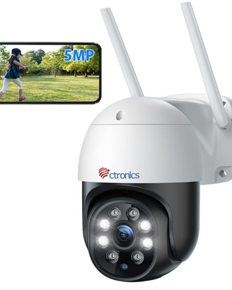 5MP Telecamera Wi-Fi Esterno, 2,4Ghz/5Ghz