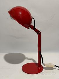 Lampada da tavolo vintage rossa anni 70 80 design