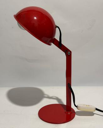 Lampada da tavolo vintage rossa anni 70 80 design