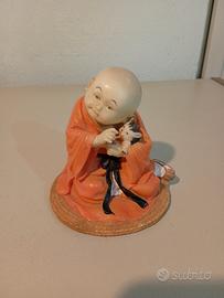 Statuetta Vintage  Monaco Shaolin Resina Dipinta