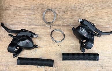 Comandi cambio freno Shimano mtb + manopole + cavi