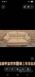 Divano 2P + 3P pelle beige