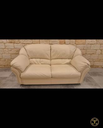 Divano 2P + 3P pelle beige