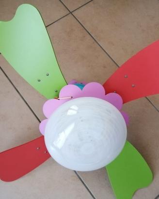 Ventilatore da soffitto a forma di fiore. 