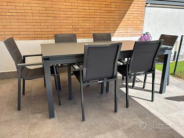 Set da giardino Naterial tavolo + 6 sedie
