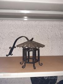Lampade antiche in ferro battuto 5pz