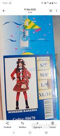 vestito carnevale scozzese 9/10 Anni