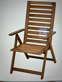Sedia relax da giardino, pieghevole