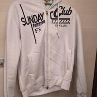 Felpa con cappuccio colore Bianco taglia XL