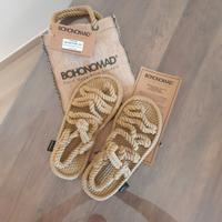 Scarpe Sandalo da donna in corda, Beige NUOVI