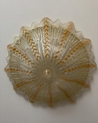 Set 2 plafoniere e 2 applique in vetro di murano