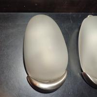 applique anni 70 in vetro opalino 