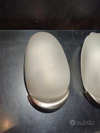 applique anni 70 in vetro opalino 