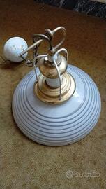 Lampadario di vetro a campana