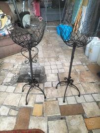 coppia porta vasi ferro b 80 cm circa