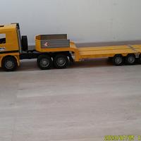 Camion BRUDER Rimorchio basso con Scavatore