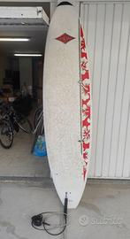 Tavola Surf Bic Mini Malibu 7'3" + Pinne e Leash