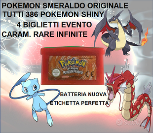 POKEMON ROSSO FUOCO ORIGINALE CON POKEMON SHINY