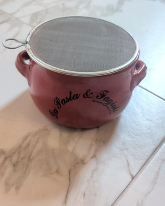 Pentola terracotta pasta e fagioli