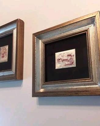 Due Quadri Ti.Emme argento e sangue di bue