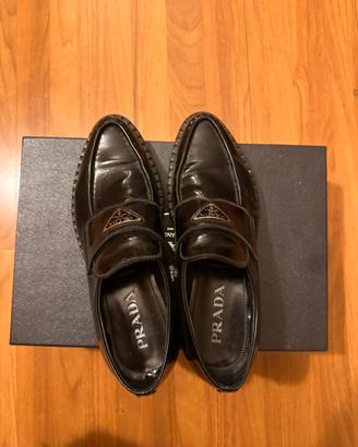 Prada loafers chocolate