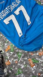 Maglia di kvara napoli replica con firma vera