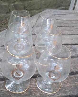 6 bicchieri vintage da cognac Napoleon