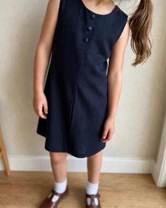 Vestito scamiciato bambina lana e viscosa