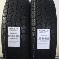 2 PNEUMATICI USATI 195 80 15 96T HANKOOK CE-0117