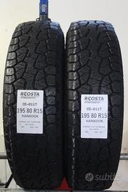2 PNEUMATICI USATI 195 80 15 96T HANKOOK CE-0117