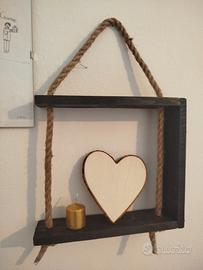 Mensola legno corda hobby creatività Mountain-art