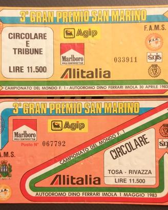 Biglietti Gran Premio San Marino