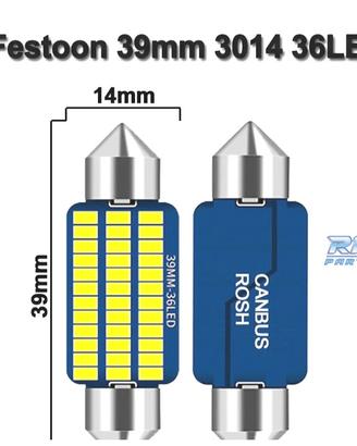 LAMPADINA LED C10W FESTOON 39MM 36LED
