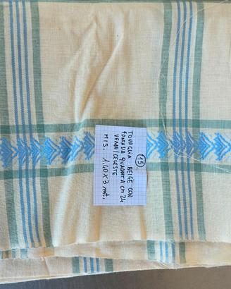 Tovaglia vintage corredo puro cotone fantasia(15)
