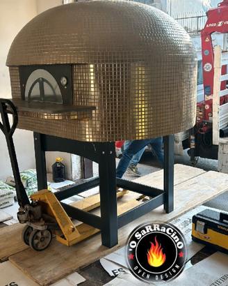 Forno Pizza Mosaico Oro. legna - Gas Drago