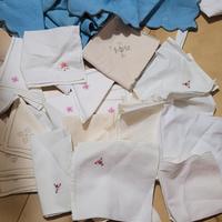 set antichi tovaglioli ricami a mano rarità 